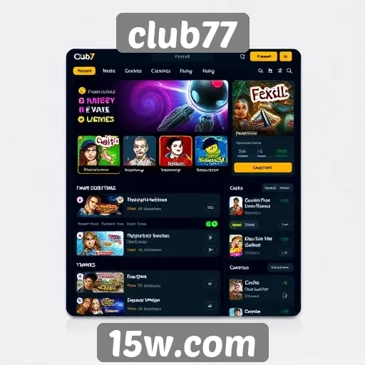 Interface de usuário do Club77 é aprimorada
